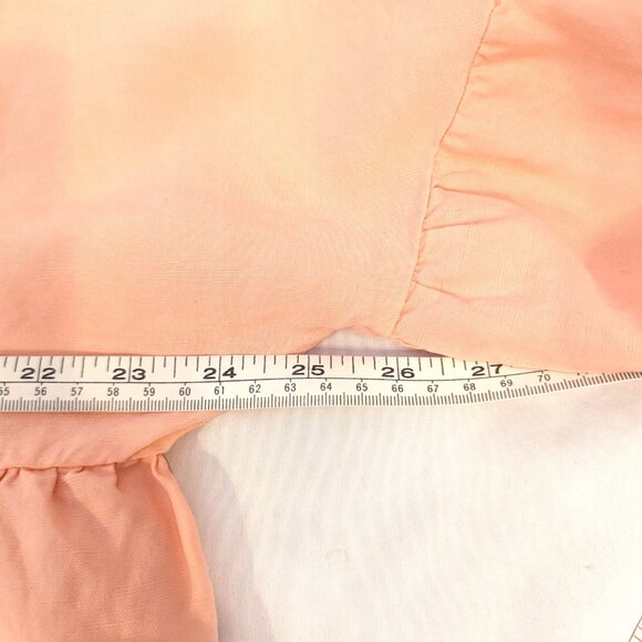 NWT Levi’s | Lyocell Flax Open Back Peasant Blouse Top in Orange Sorbet | Medium - Picture 10 of 11